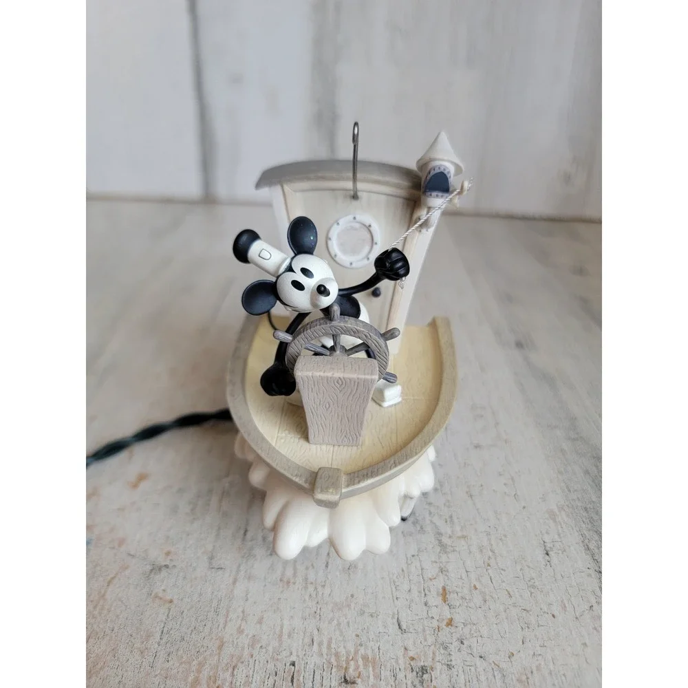 Hallmark vintage steam boat willie Mickey mouse ornament Xmas animated